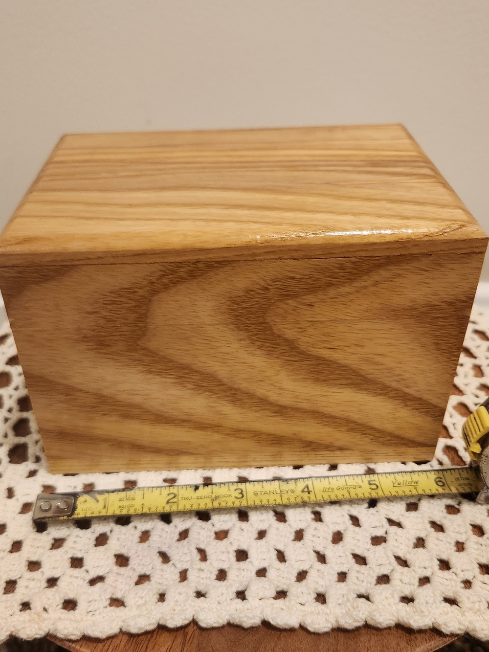 Natural Light Wood Recipe Card Box w/ Dividers Handcrafted At Maine State Prison - Picture 14 of 14